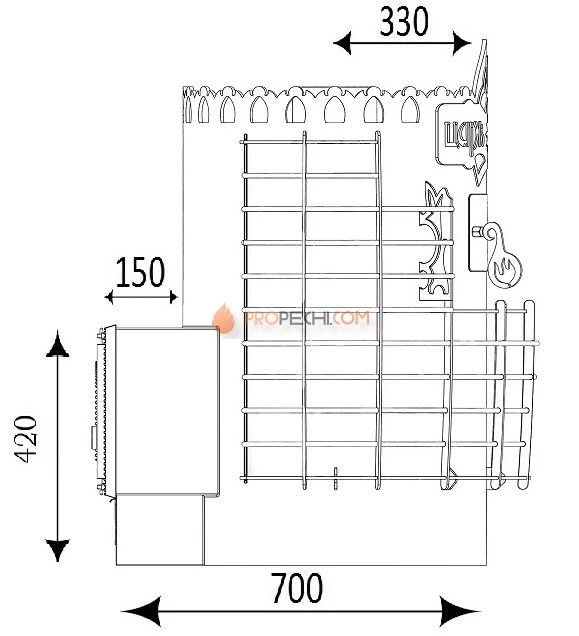 Банная печь Царь Печи Вольга Элит