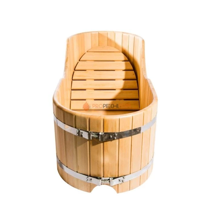 Ванна из кедра НКЗ 78x170 см, высота 80-60 см