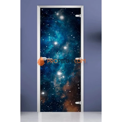 Стеклянная межкомнатная дверь DoorWood с фотопечатью Space-19, 2000х800 мм