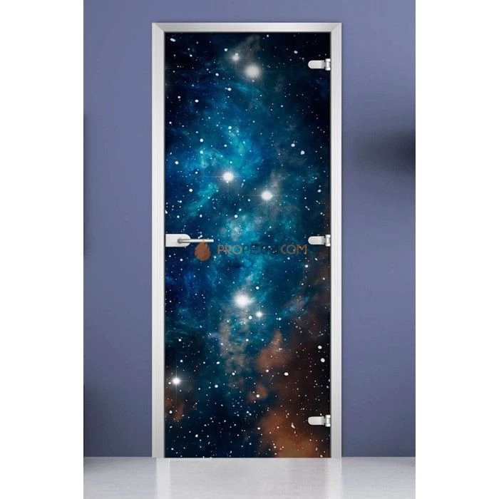 Стеклянная межкомнатная дверь DoorWood с фотопечатью Space-19, 2000х800 мм