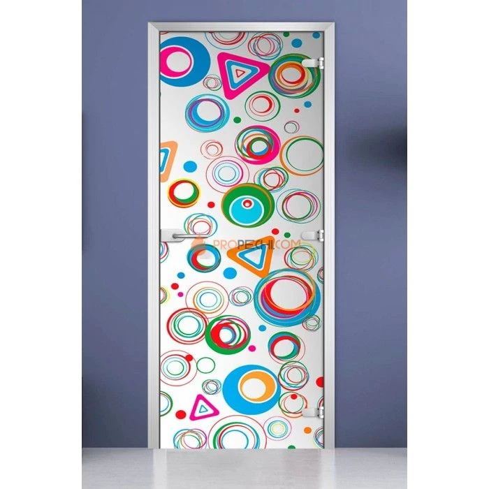 Стеклянная межкомнатная дверь DoorWood с фотопечатью Kids-17, 2000х800 мм