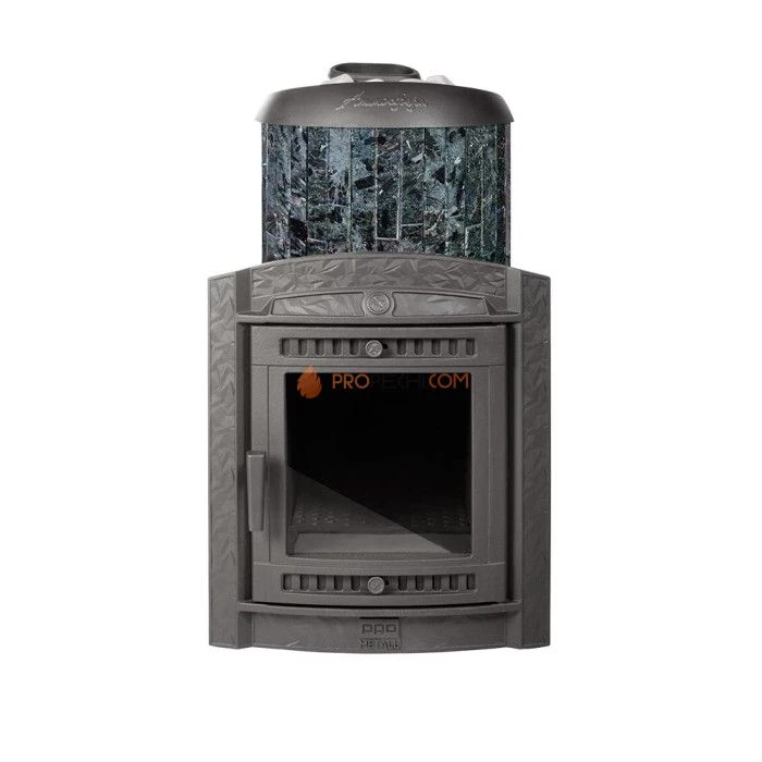 Чугунная печь для бани Атмосфера XL Про ламели Пироксенит наборный