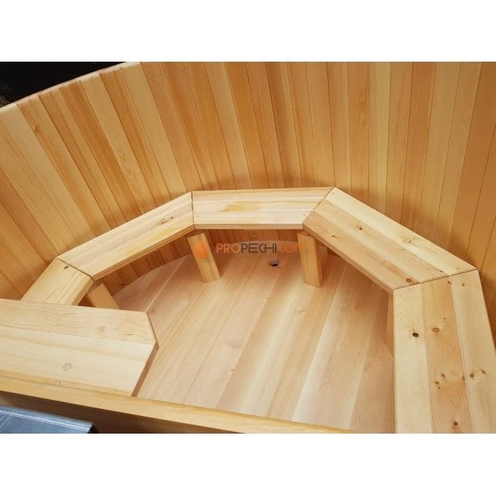 Фурако круглая НКЗ из кедра, диаметр 150 см, высота 120 см (внутренняя печь)