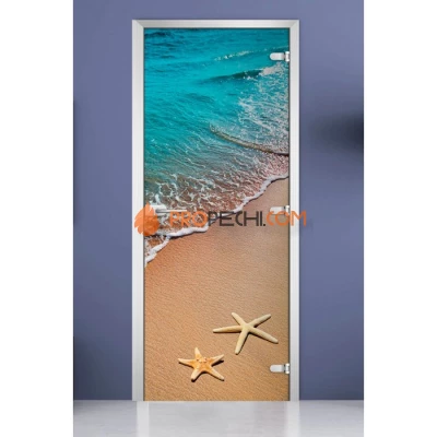 Стеклянная межкомнатная дверь DoorWood с фотопечатью Nature-15, 2000х700 мм