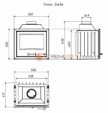 Каминная топка Мета ЭЛЬБА 609