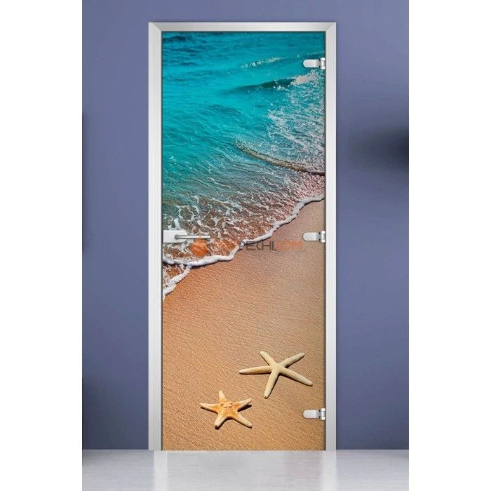 Стеклянная межкомнатная дверь DoorWood с фотопечатью Nature-15, 2000х700 мм