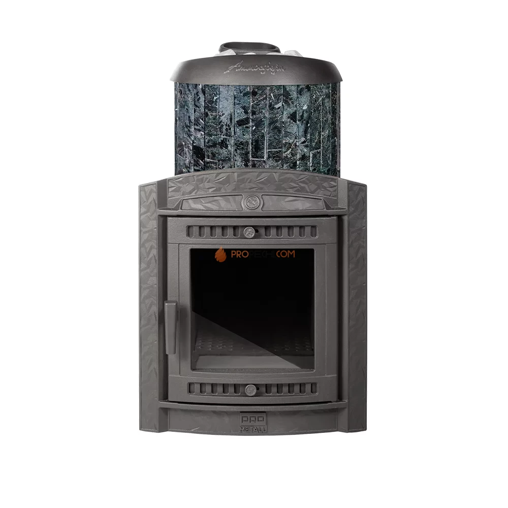 Банная печь Атмосфера XL в ламелях "Пироксенит" наборный