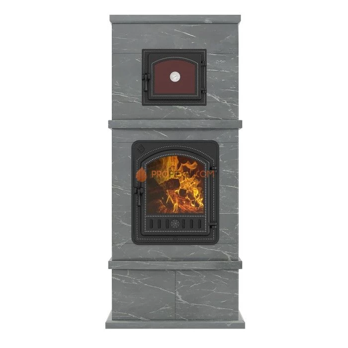 Печь-камин Эверест с духовкой № 2 Талькохлорит