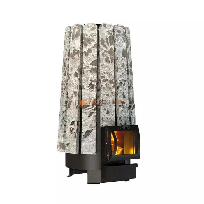 Дровяная банная печь Grill’D Cometa 180 Vega Short Stone Pro (Серпентинит)
