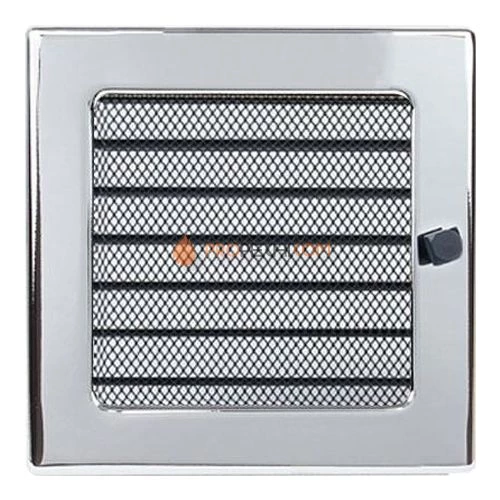 Вент.решетка 170х170 мм. никель.  с жалюзи