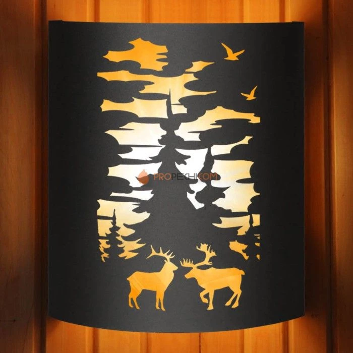 Абажур Везувий BLACK (AISI 430) тип 3 Лес