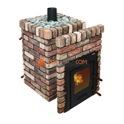 Дровяная банная печь Grill’D Retro Long (Камень колотый 20 кг)