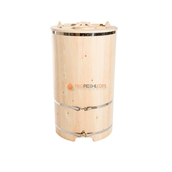 Фитобочка круглая НКЗ PREMIUM из кедра, диаметр 78 см, высота 130 см / 25 мм