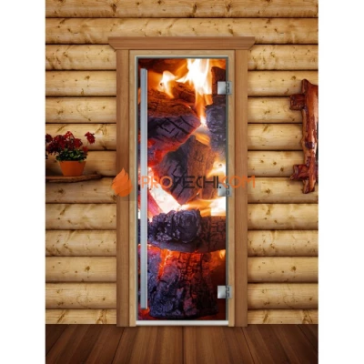 Дверь для бани DoorWood Престиж Фотопечать А060, 1900x700 мм