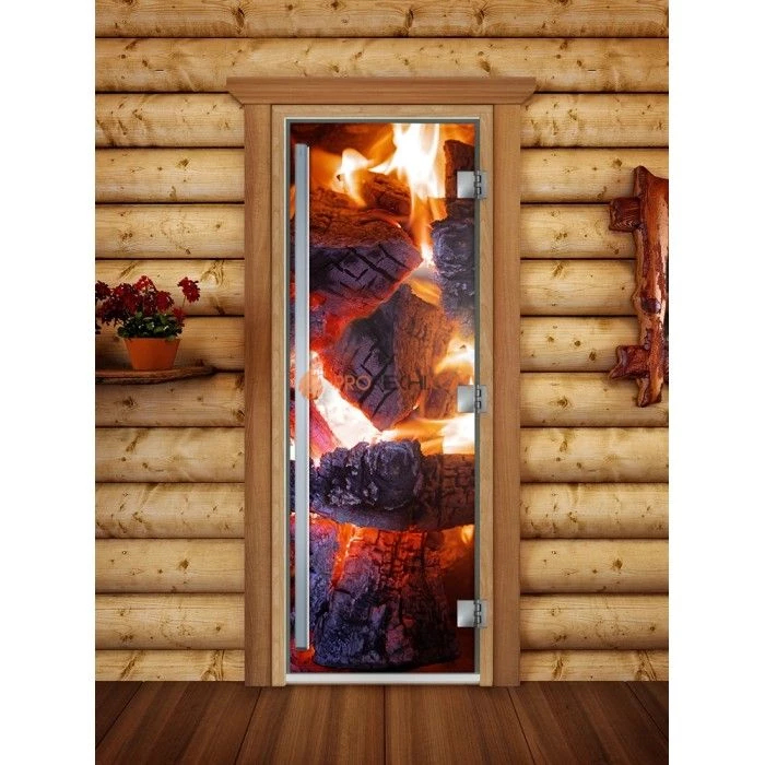 Дверь для бани DoorWood Престиж Фотопечать А060, 1900x700 мм