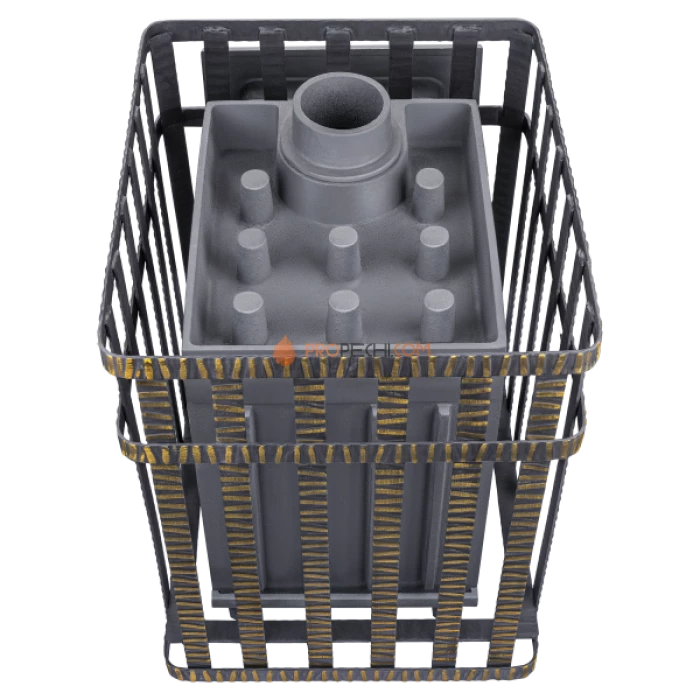Чугунная печь для бани Гефест Гроза 18П в сетке