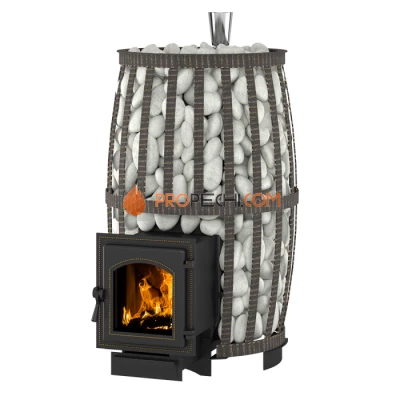 Чугунная печь для бани Везувий Легенда Русский пар Ковка 30 (270)