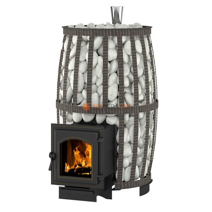 Чугунная печь для бани Везувий Легенда Русский пар Ковка 30 (270)