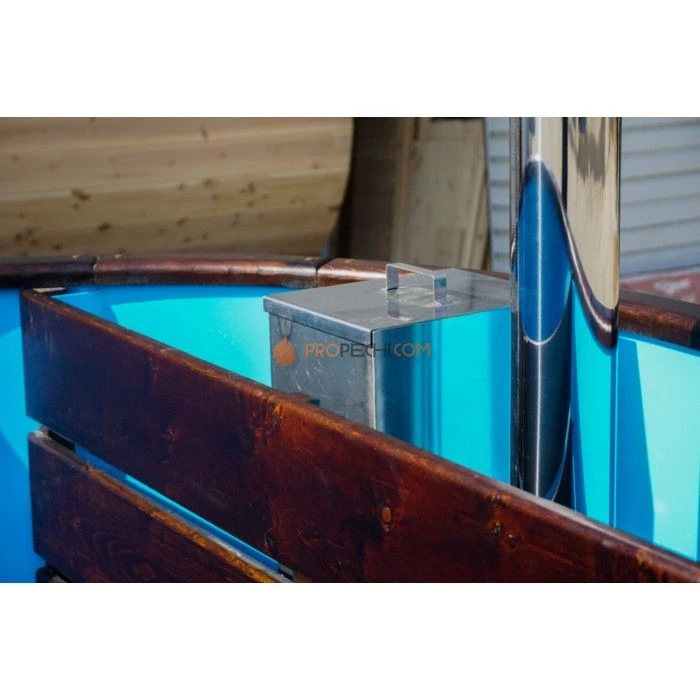 Фурако круглая НКЗ STANDARD из кедра, с пластиковой вставкой, диаметр 220 см, высота 120 см (внутренняя печь)