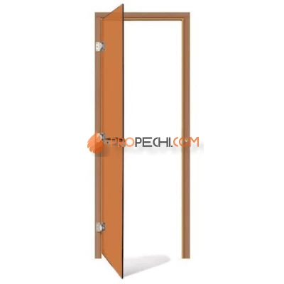 Дверь для бани стеклянная SAWO 730-3SGD-L 7/19, бронза, левая, без порога