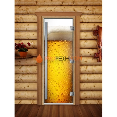 Дверь для бани DoorWood Престиж Фотопечать А014, 1900x700 мм