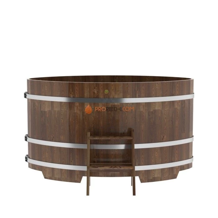 Купель BentWood овальная из сращенных ламелей мореной лиственницы 1,08х1,75