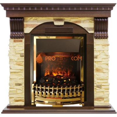 Каминокомплект Dimplex Dublin угловой - Темный дуб / Сланец с очагом Atherton