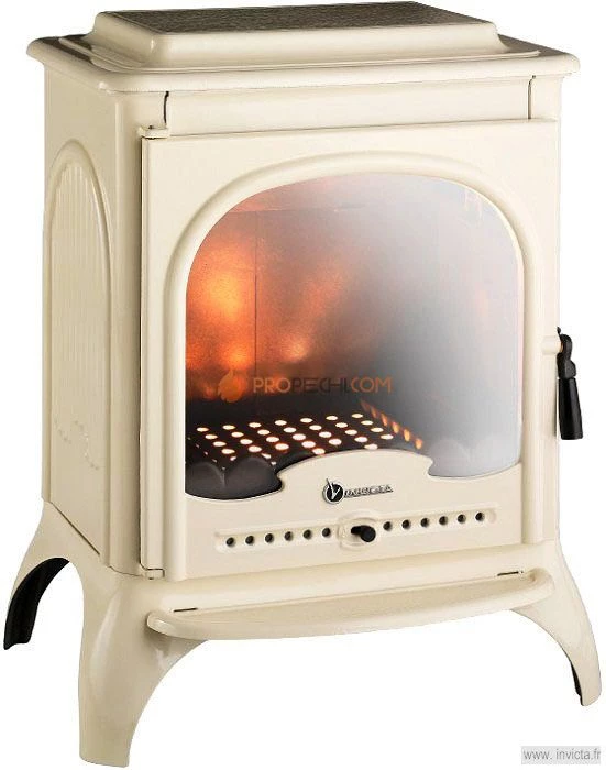 Печь-камин Invicta Seville Эмаль слоновая кость