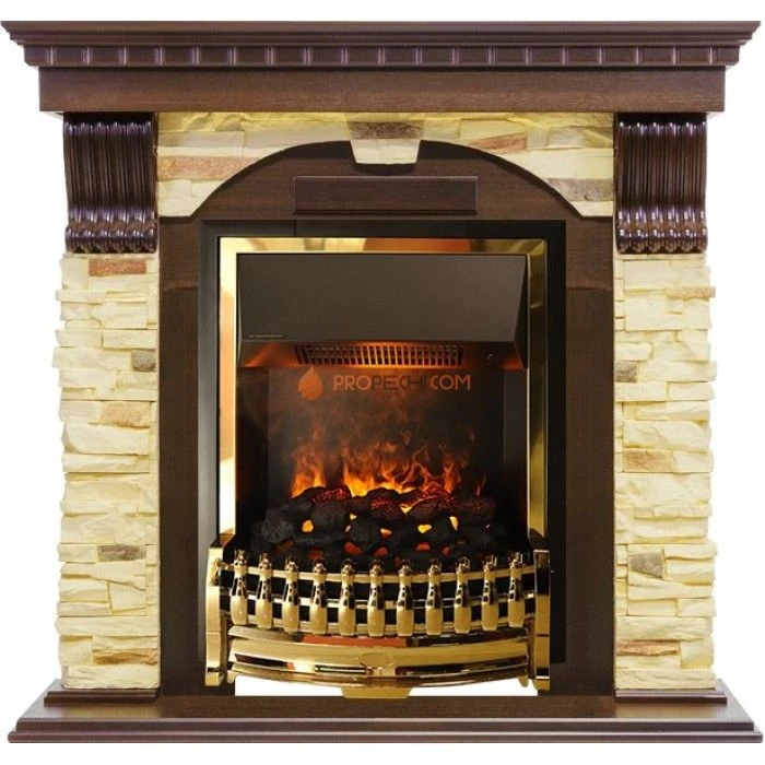 Каминокомплект Dimplex Dublin угловой - Темный дуб / Сланец с очагом Atherton