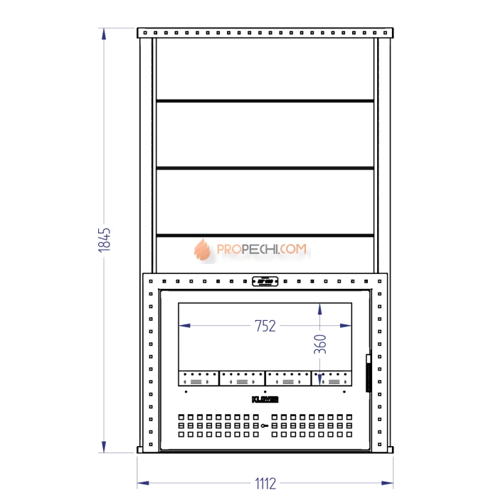 Газовая печь для бани Klover RT 100-RV 310S ( Талькомагнезит Скала, прямые углы )
