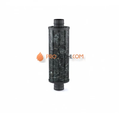 Экономайзер Изистим  Д-120 МИНИ 10 ПЛИТ пироксенит, черная покраска, 296х275х900 мм