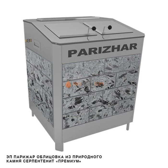 Электрическая печь Инжкомцентр ВВД ПАРиЖАР 18 кВт / 380 В (серпентинит Премиум), паротермальная