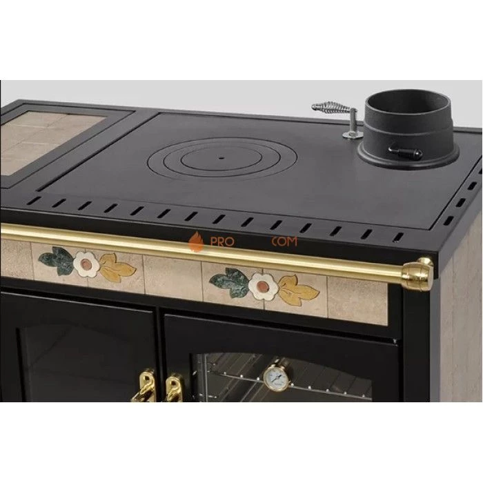 Отопительно-варочная печь Klover Термокухня с духовкой (blu cielo)