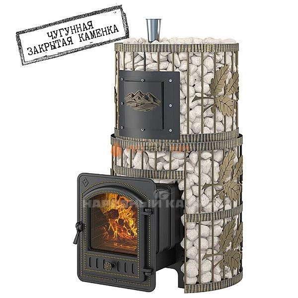 Печь для бани Эверест Легкий пар Профи Ковка чугунная ЗК