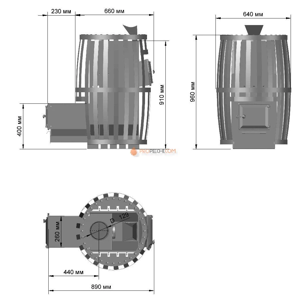 Банная печь Березка "Витязь" 18 (ДТ-3 Сетка)