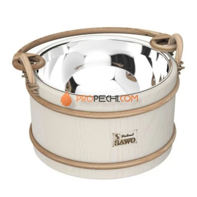 Ведро деревянное SAWO 371-MA (5 литров, со стальной вставкой)