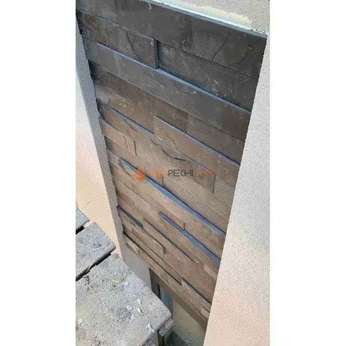 Панель Сланец черный нарезка (70х300мм) упак. (20шт/0,42м2)