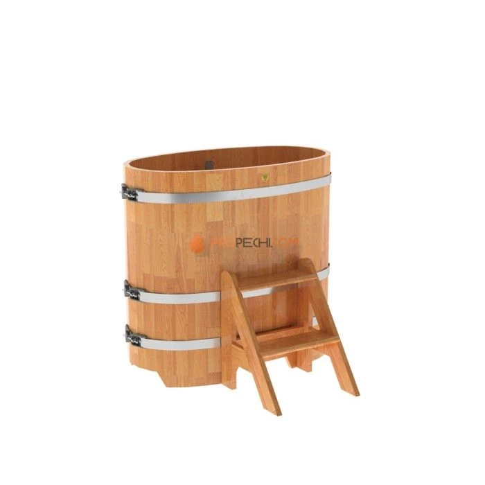 Купель BentWood овальная из сращенных ламелей натуральной лиственницы 0,59х1,06