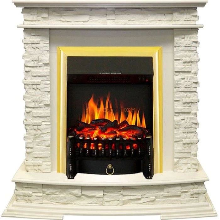 Каминокомплект Royal Flame Luzern - Слоновая кость с очагом Fobos FX Brass