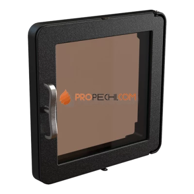 Дверца топочная PR-04 410х410 герметичная со стеклом