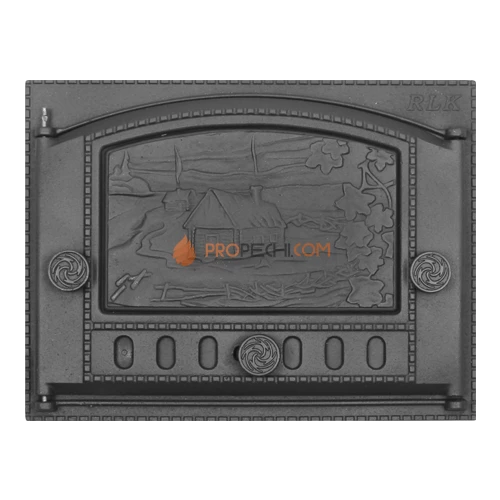 Дверка каминная ДК-2Б Домик в деревне