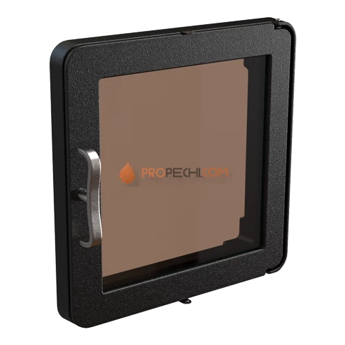 Дверца топочная PR-04 410х410 герметичная со стеклом