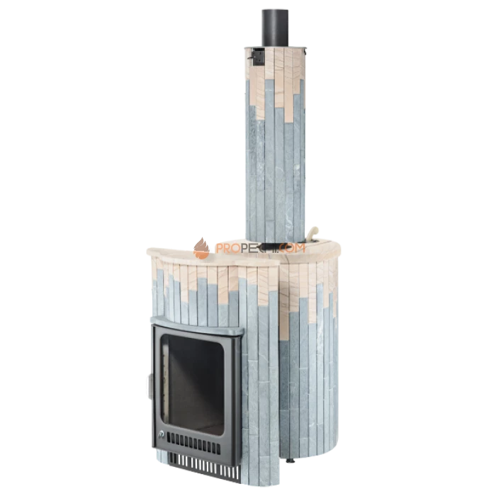 Дровяная печь для бани Ферингер Малютка До 18 м³ - Талькохлорит + Окаменевшее дерево
