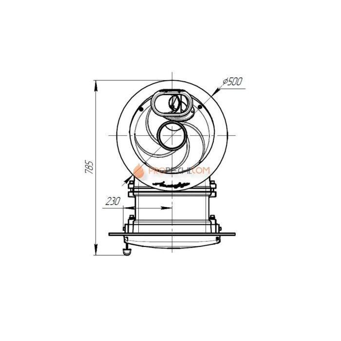 Чугунная печь для бани Атмосфера L ламели Окаменевшее дерево перенесенный рисунок