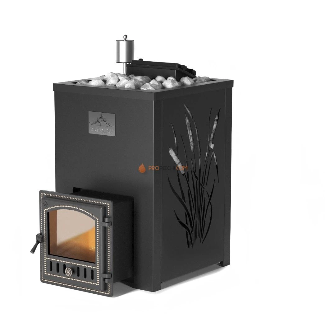 Банная печь Эверест INOX 20 (280) в кожухе КАМЫШ