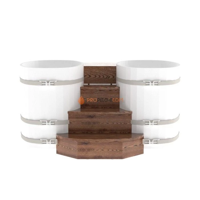 Подиум BentWood на 2 купели 0,76х1,16 из мореной лиственницы