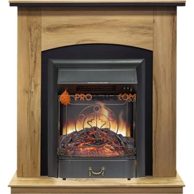 Каминокомплект Royal Flame Barcelona (разборный) - Дуб галифакс с очагом Majestic FX Black