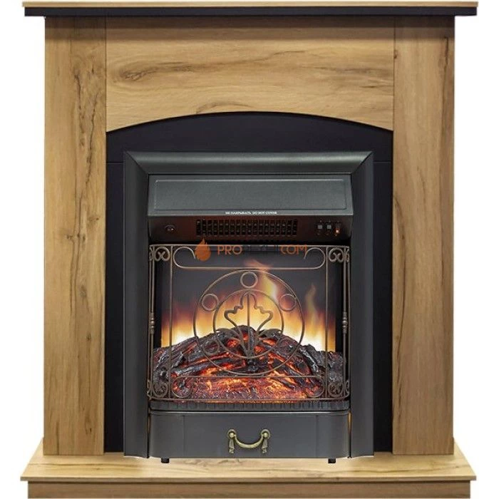 Каминокомплект Royal Flame Barcelona (разборный) - Дуб галифакс с очагом Majestic FX Black