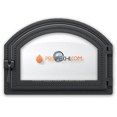 Дверка каминная 222 с термометром 410x280 мм