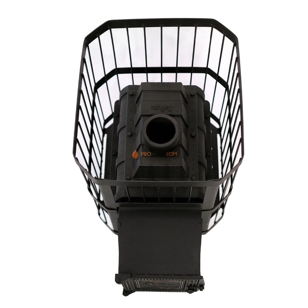 Чугунная банная печь "Сибирь-24" с универсальной чугунной топочной дверцей